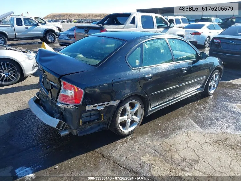 2007 Subaru Legacy 2.5I VIN: 4S3BL616176205579 Lot: 39958140