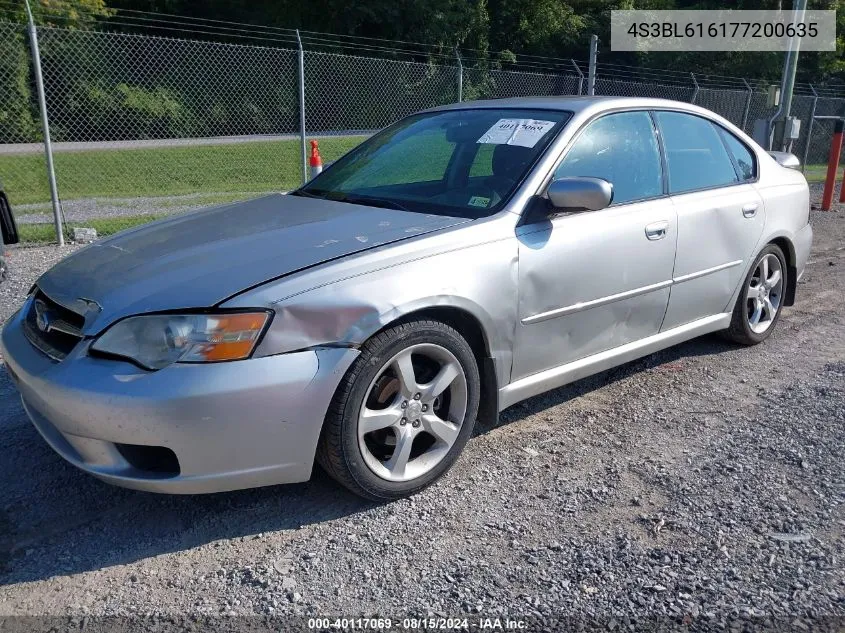 4S3BL616177200635 2007 Subaru Legacy 2.5I