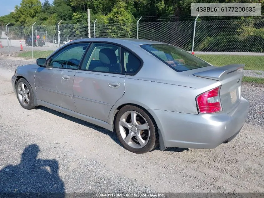 4S3BL616177200635 2007 Subaru Legacy 2.5I