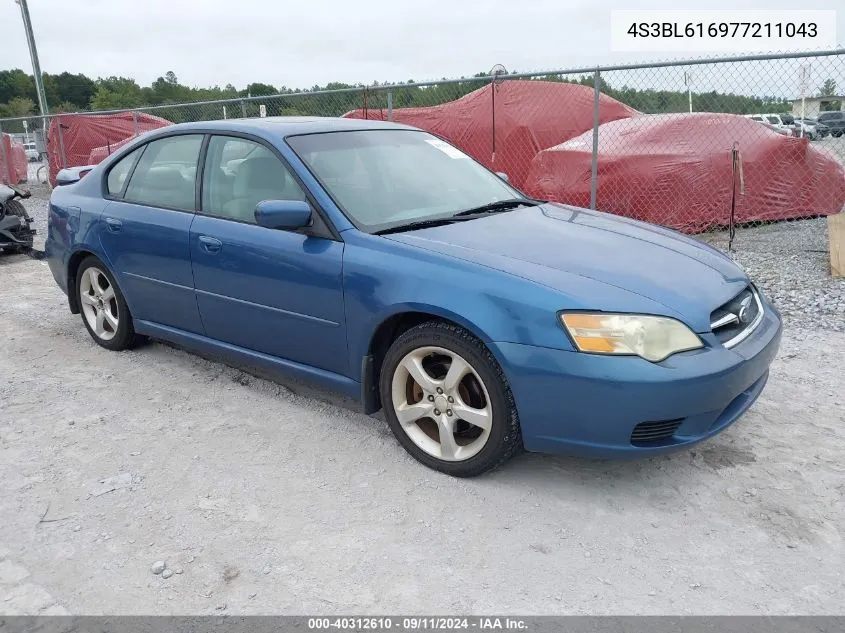 4S3BL616977211043 2007 Subaru Legacy 2.5I