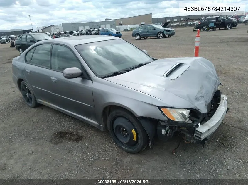 2008 Subaru Legacy Gt Limited VIN: 4S3BL676784214307 Lot: 30038155