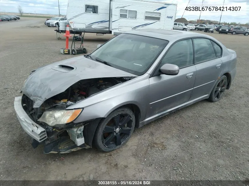 2008 Subaru Legacy Gt Limited VIN: 4S3BL676784214307 Lot: 30038155