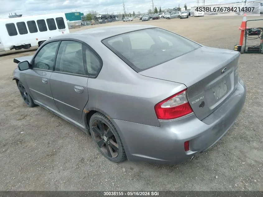 4S3BL676784214307 2008 Subaru Legacy Gt Limited