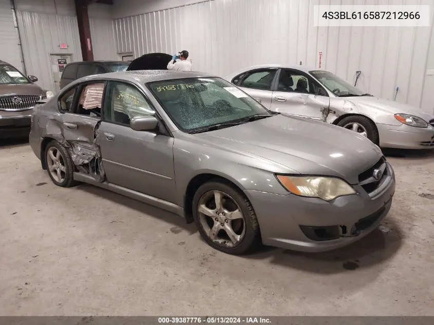 4S3BL616587212966 2008 Subaru Legacy 2.5I