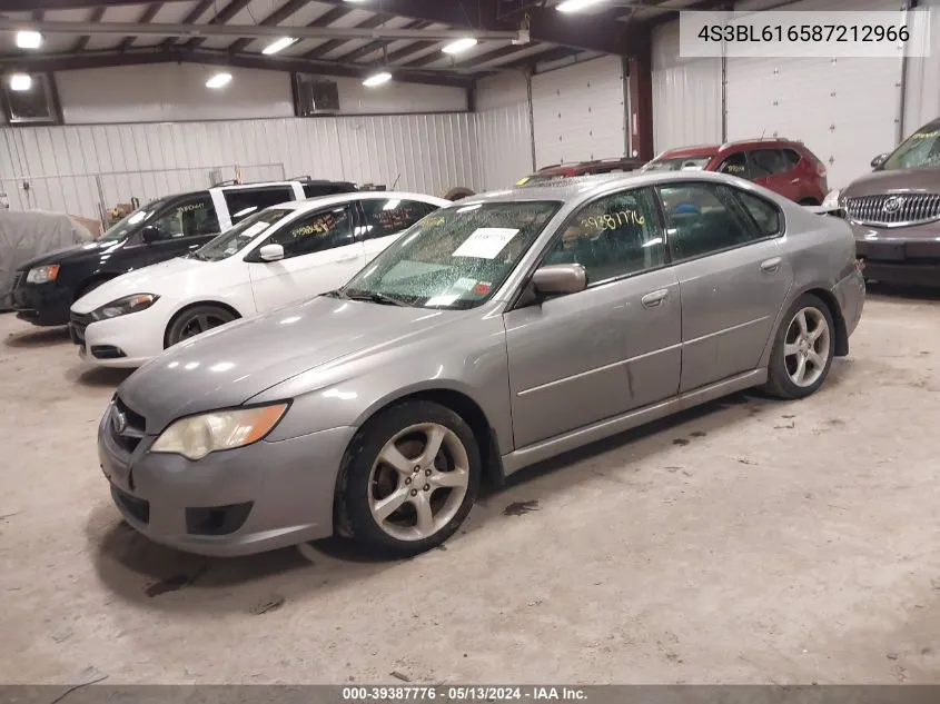 2008 Subaru Legacy 2.5I VIN: 4S3BL616587212966 Lot: 39387776