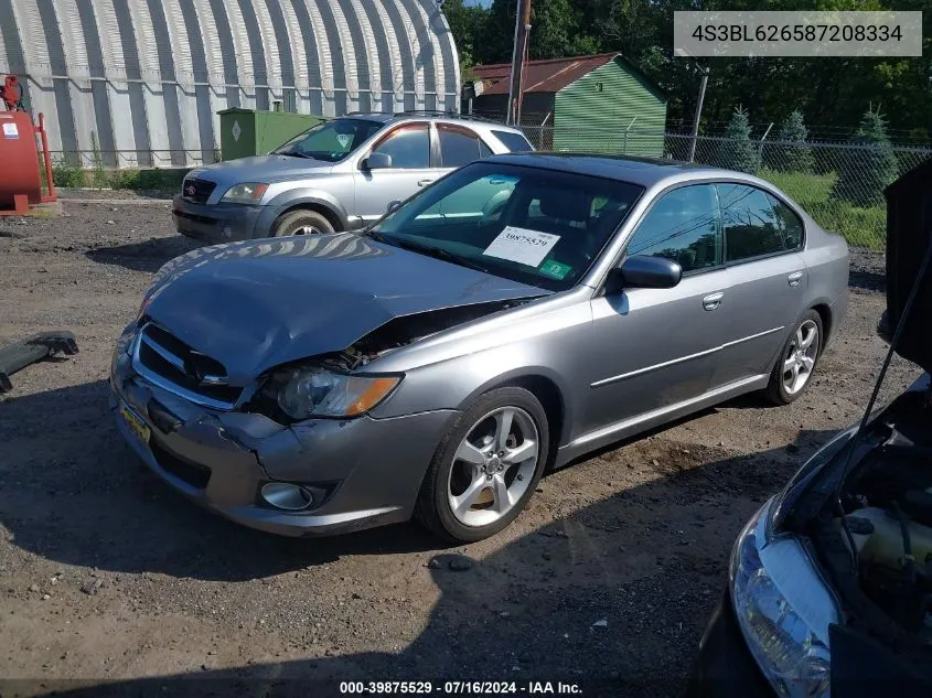 2008 Subaru Legacy 2.5I Limited VIN: 4S3BL626587208334 Lot: 39875529