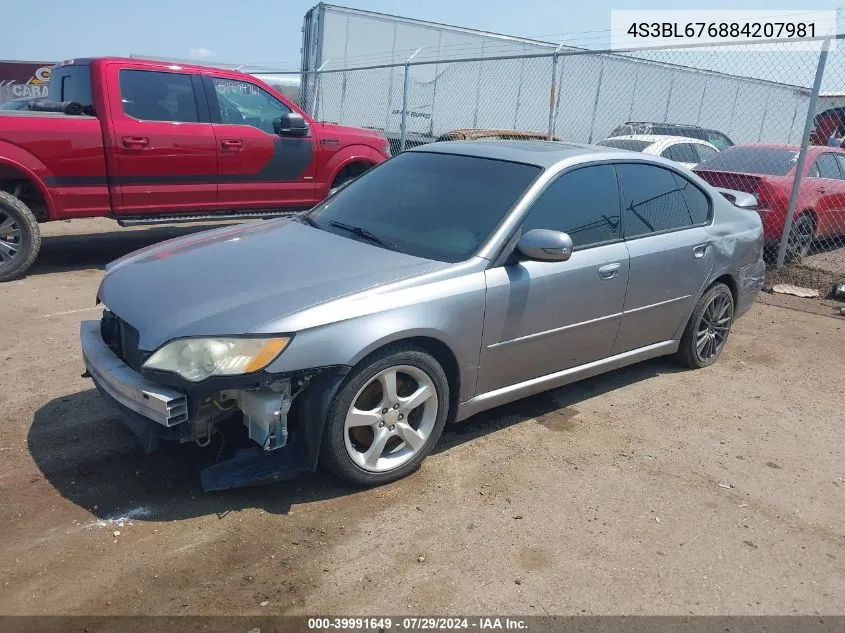 4S3BL676884207981 2008 Subaru Legacy 2.5Gt Limited