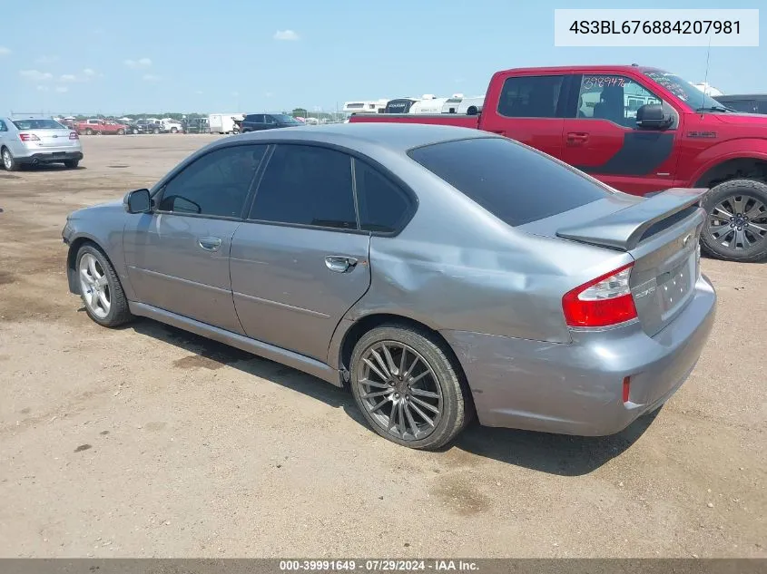 4S3BL676884207981 2008 Subaru Legacy 2.5Gt Limited