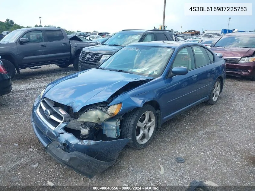 2008 Subaru Legacy 2.5I VIN: 4S3BL616987225753 Lot: 40040556