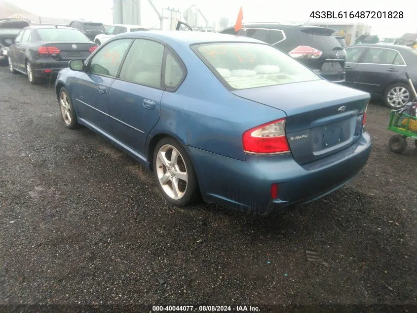 4S3BL616487201828 2008 Subaru Legacy 2.5I