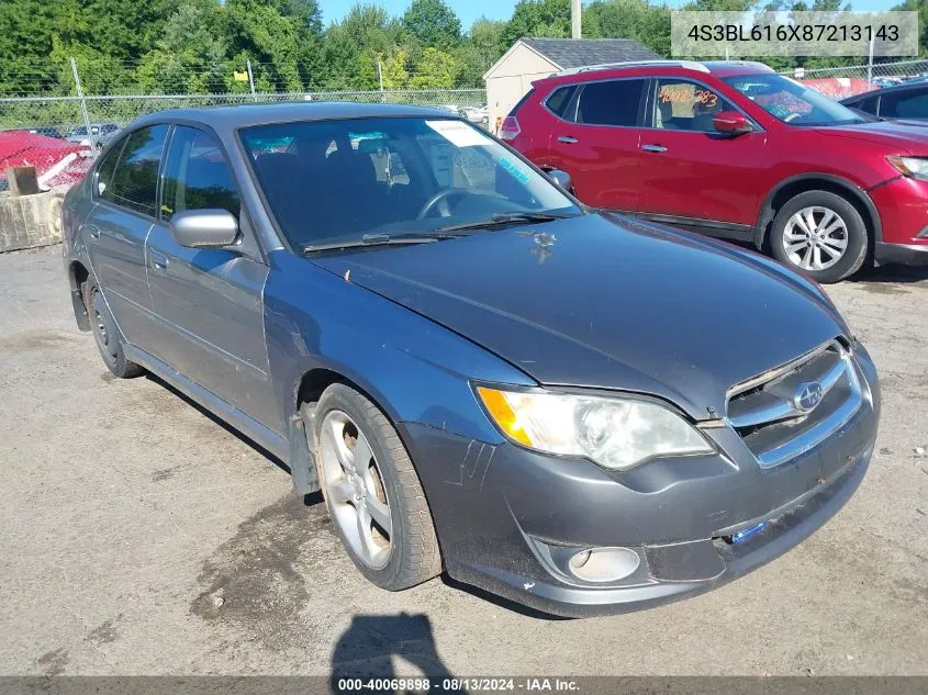 4S3BL616X87213143 2008 Subaru Legacy 2.5I