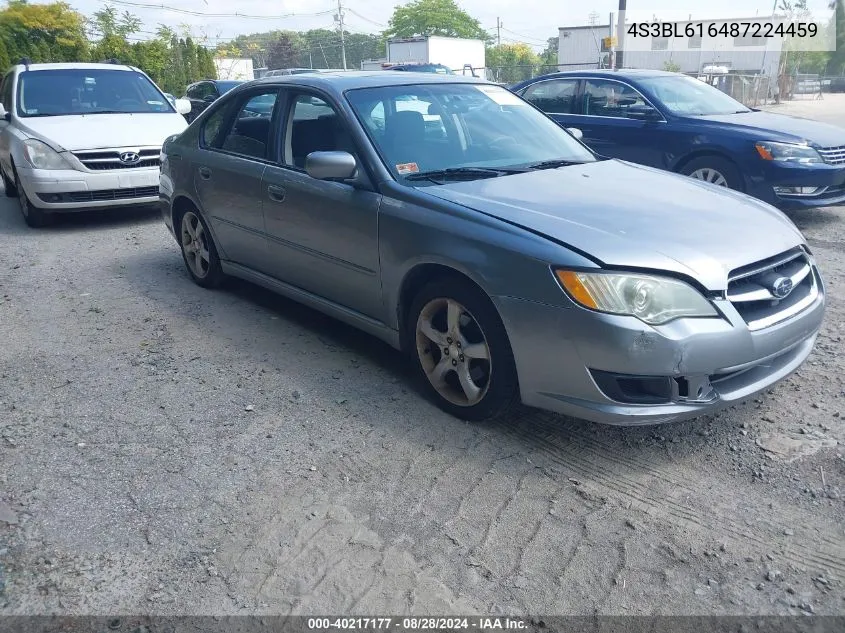 2008 Subaru Legacy 2.5I VIN: 4S3BL616487224459 Lot: 40217177