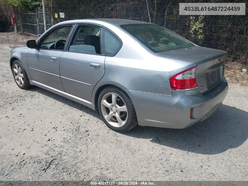 2008 Subaru Legacy 2.5I VIN: 4S3BL616487224459 Lot: 40217177