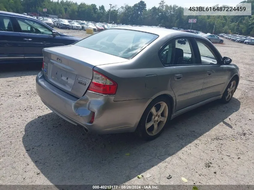 4S3BL616487224459 2008 Subaru Legacy 2.5I