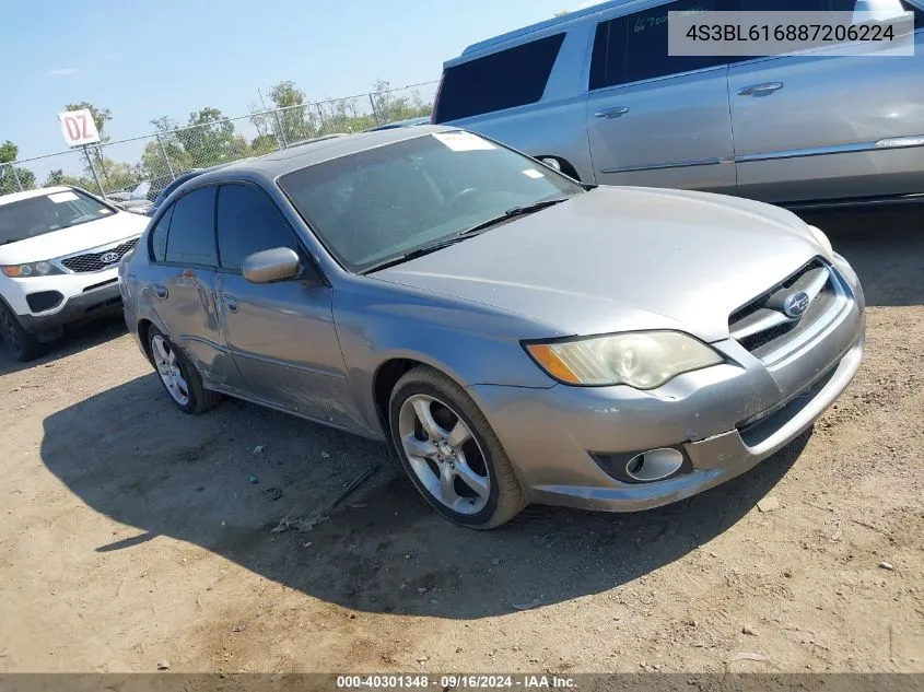 4S3BL616887206224 2008 Subaru Legacy 2.5I