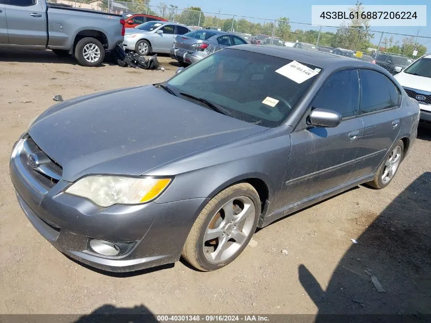 4S3BL616887206224 2008 Subaru Legacy 2.5I