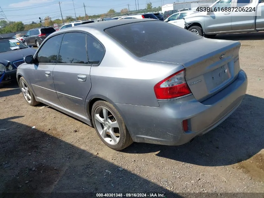 2008 Subaru Legacy 2.5I VIN: 4S3BL616887206224 Lot: 40301348