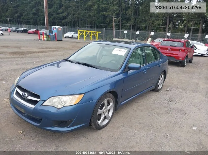 4S3BL616087203298 2008 Subaru Legacy 2.5I