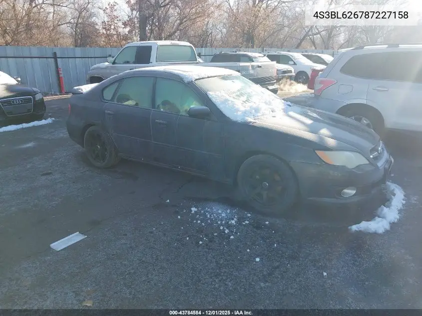 4S3BL626787227158 2008 Subaru Legacy 2.5I Limited