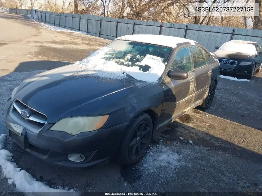 4S3BL626787227158 2008 Subaru Legacy 2.5I Limited