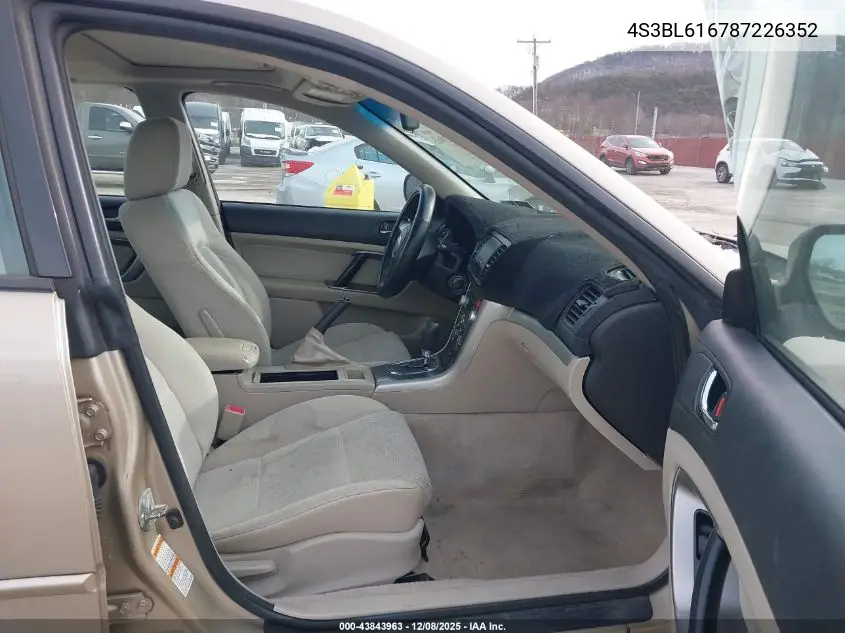 4S3BL616787226352 2008 Subaru Legacy 2.5I