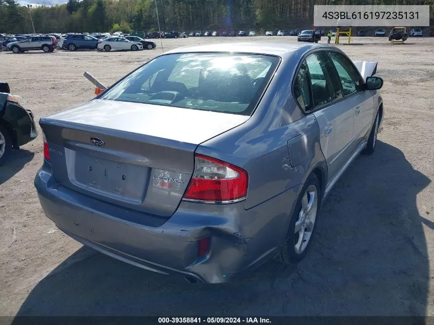 2009 Subaru Legacy 2.5I VIN: 4S3BL616197235131 Lot: 39358841