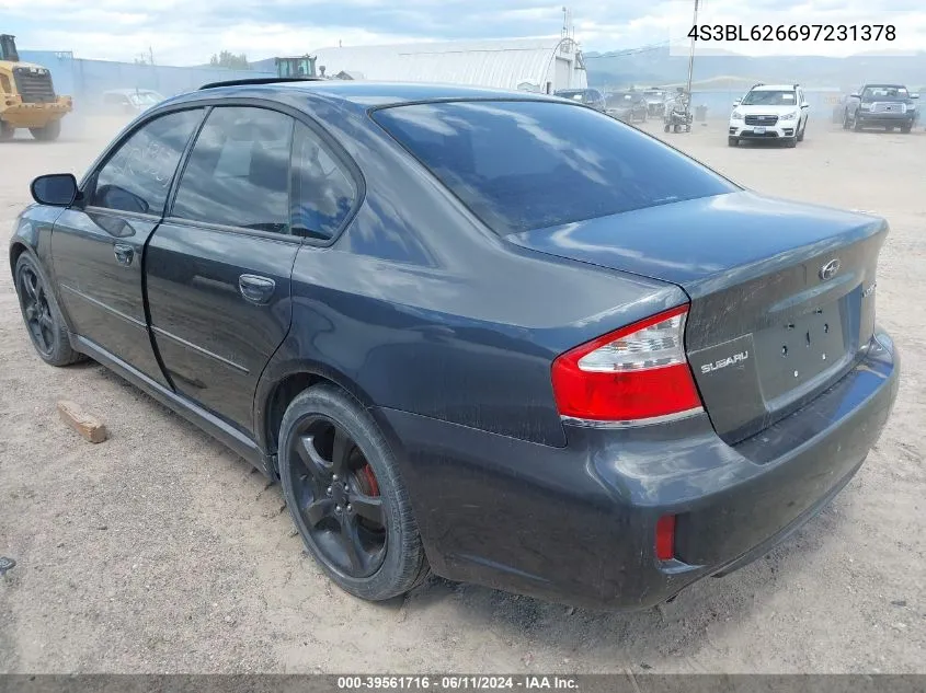 2009 Subaru Legacy 2.5I Limited VIN: 4S3BL626697231378 Lot: 39561716