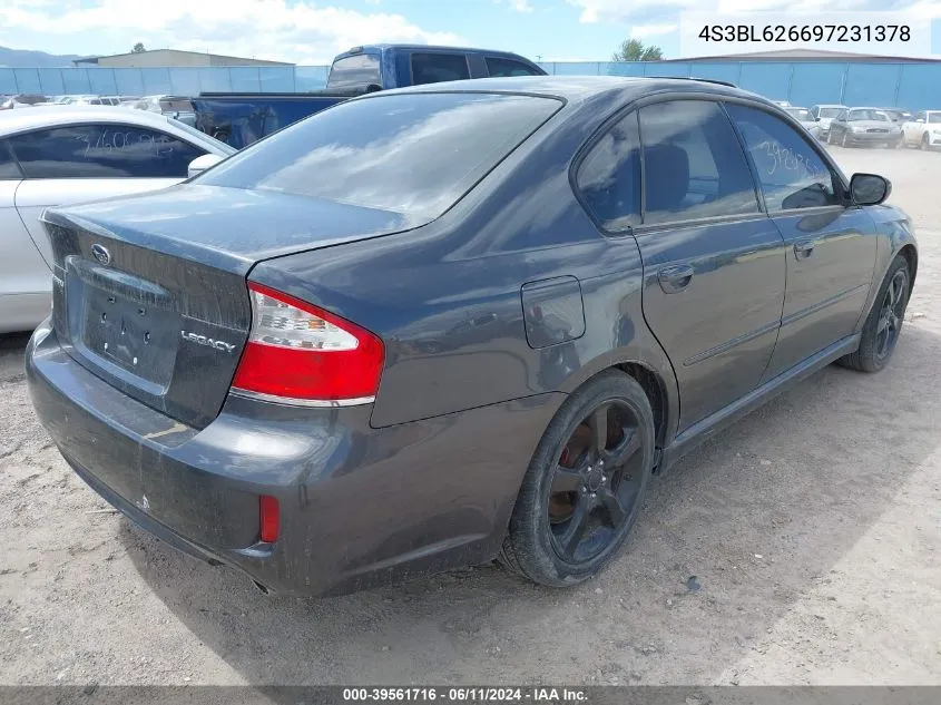 4S3BL626697231378 2009 Subaru Legacy 2.5I Limited