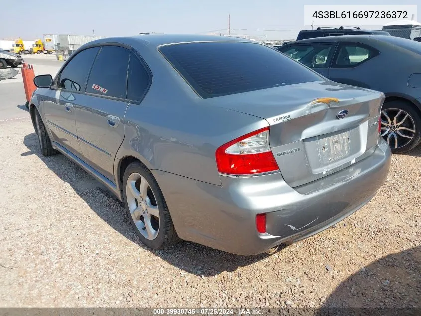 2009 Subaru Legacy 2.5I VIN: 4S3BL616697236372 Lot: 39930745