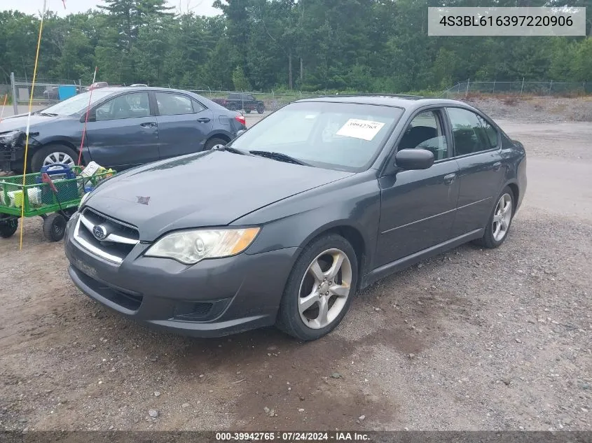 2009 Subaru Legacy 2.5I VIN: 4S3BL616397220906 Lot: 39942765