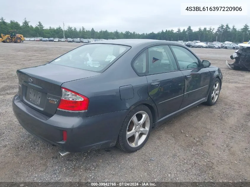 2009 Subaru Legacy 2.5I VIN: 4S3BL616397220906 Lot: 39942765