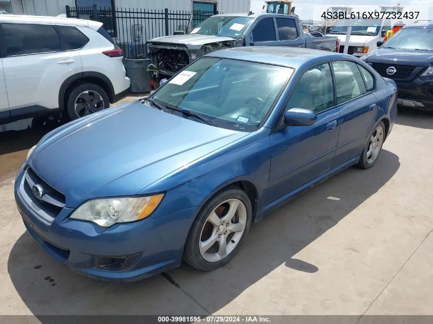 2009 Subaru Legacy 2.5I VIN: 4S3BL616X97232437 Lot: 39981595