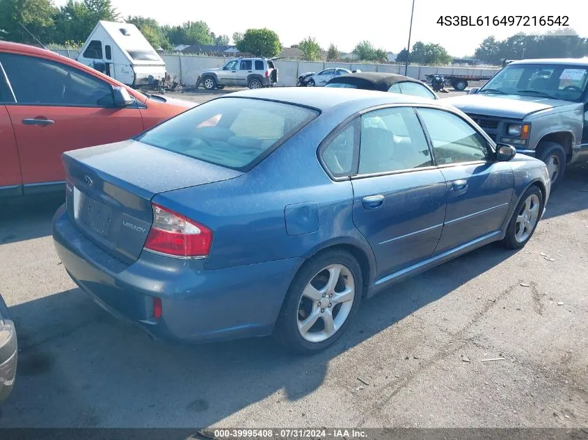 4S3BL616497216542 2009 Subaru Legacy 2.5I