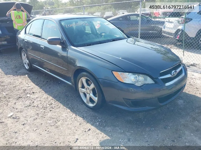 4S3BL616797216941 2009 Subaru Legacy 2.5I