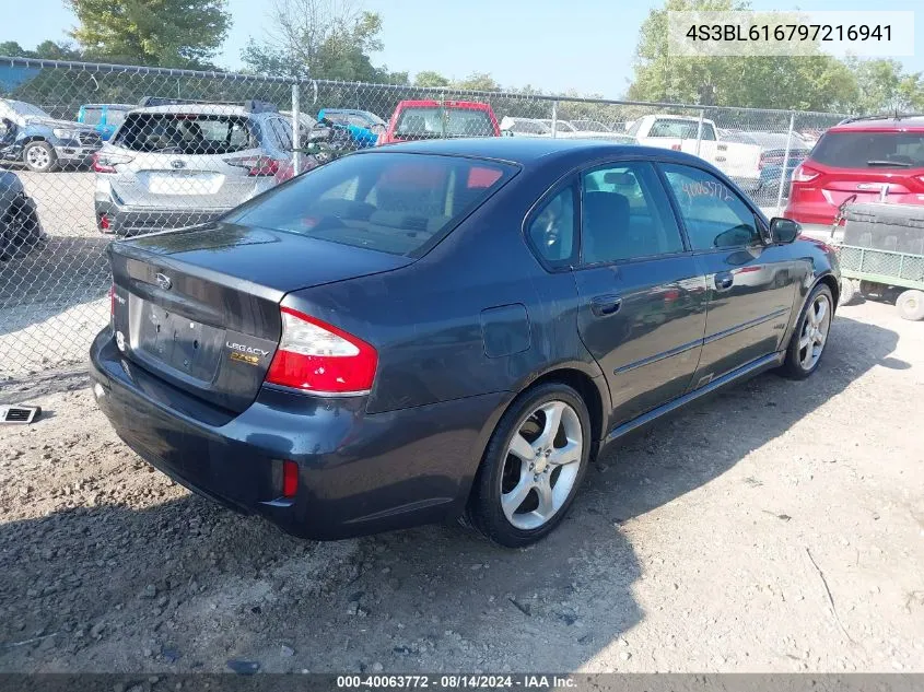 2009 Subaru Legacy 2.5I VIN: 4S3BL616797216941 Lot: 40063772