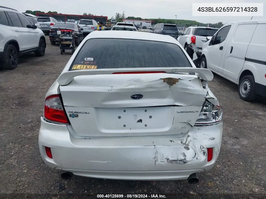 4S3BL626597214328 2009 Subaru Legacy 2.5I Limited