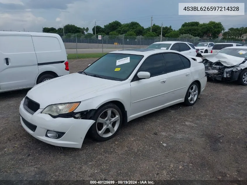 2009 Subaru Legacy 2.5I Limited VIN: 4S3BL626597214328 Lot: 40125699