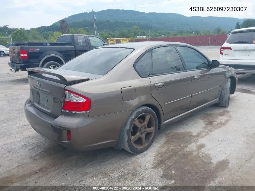 4S3BL626097230307 2009 Subaru Legacy 2.5I Limited