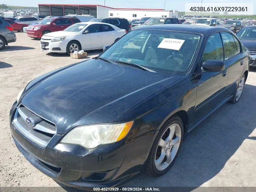 2009 Subaru Legacy 2.5I VIN: 4S3BL616X97229361 Lot: 40213929