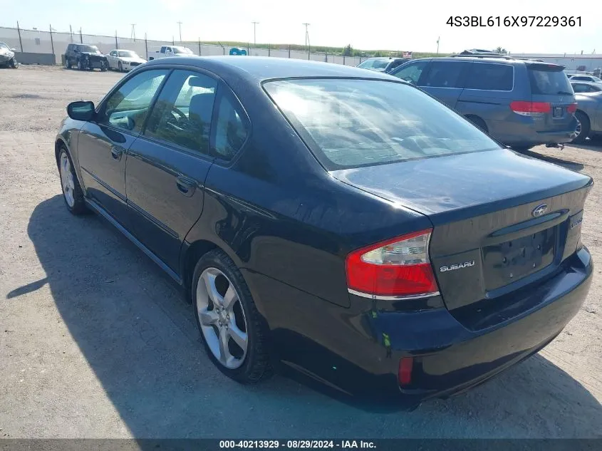 2009 Subaru Legacy 2.5I VIN: 4S3BL616X97229361 Lot: 40213929