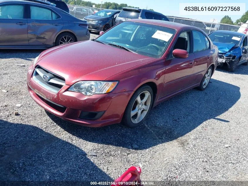 2009 Subaru Legacy 2.5I VIN: 4S3BL616097227568 Lot: 40252155