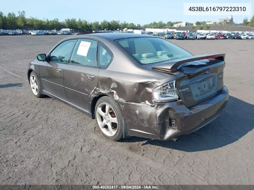 4S3BL616797223310 2009 Subaru Legacy 2.5I