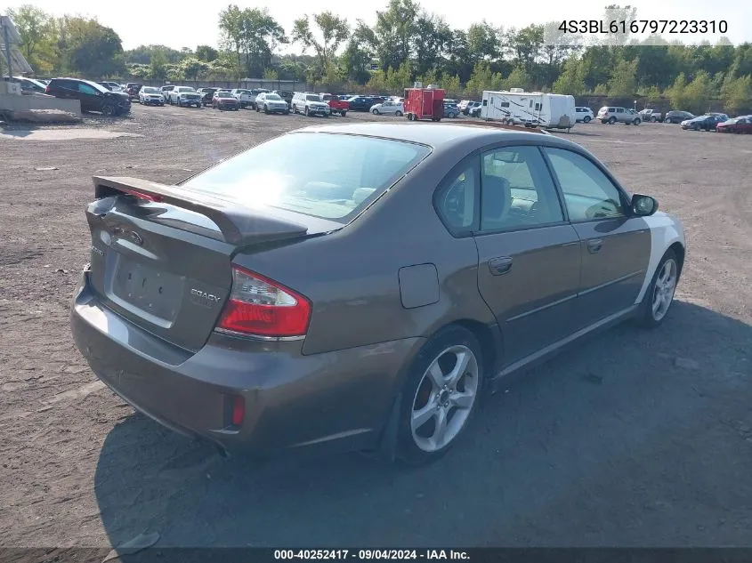 2009 Subaru Legacy 2.5I VIN: 4S3BL616797223310 Lot: 40252417