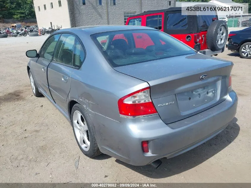 2009 Subaru Legacy 2.5I VIN: 4S3BL616X96217071 Lot: 40279882