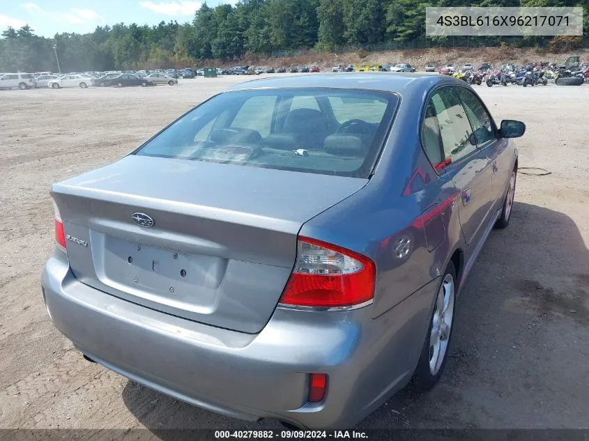 4S3BL616X96217071 2009 Subaru Legacy 2.5I