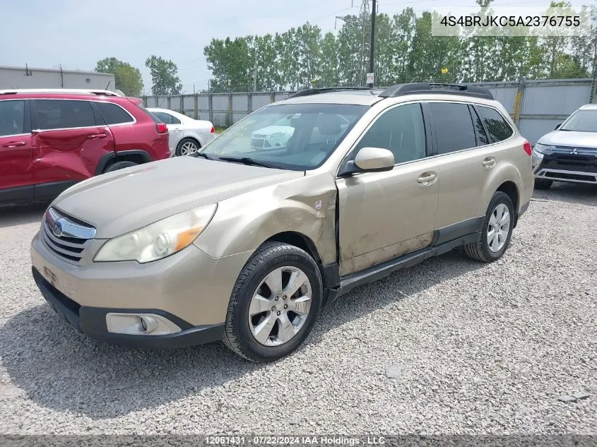 2010 Subaru Legacy Outback VIN: 4S4BRJKC5A2376755 Lot: 12051431