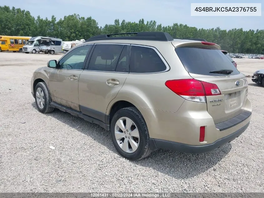 2010 Subaru Legacy Outback VIN: 4S4BRJKC5A2376755 Lot: 12051431