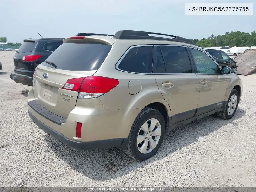 4S4BRJKC5A2376755 2010 Subaru Legacy Outback