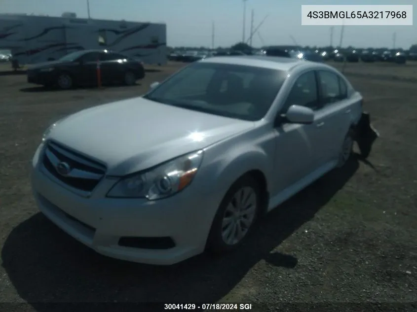 2010 Subaru Legacy 2.5I Limited VIN: 4S3BMGL65A3217968 Lot: 30041429