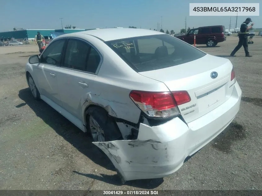 4S3BMGL65A3217968 2010 Subaru Legacy 2.5I Limited